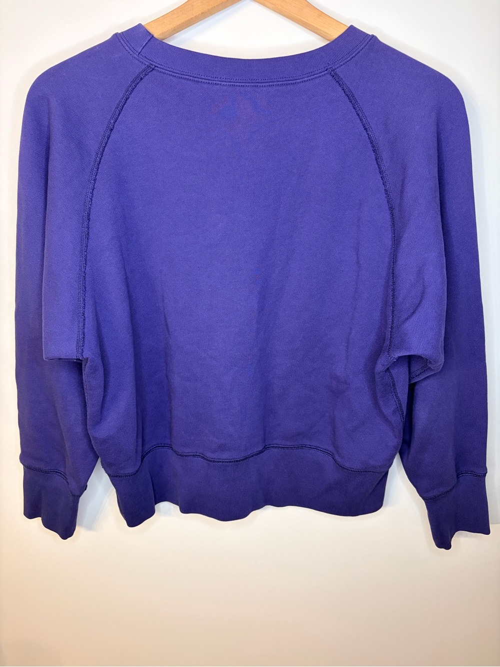 J.Crew Women’s Navy Blue Anchor Sweatshirt in Original Cotton Terry, Size Medium - Picture 6 of 8